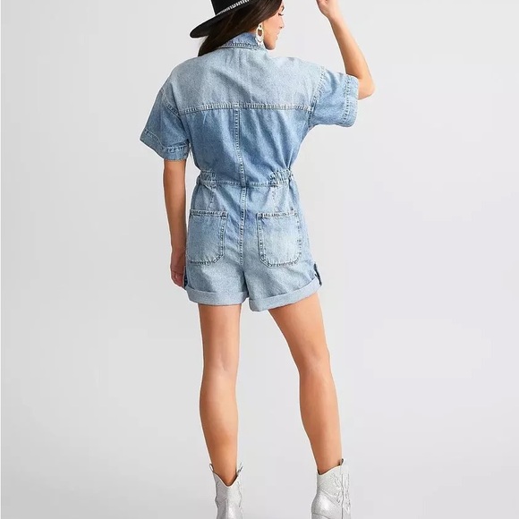 Free People Marci Denim Overall Short - Picture 5 of 8